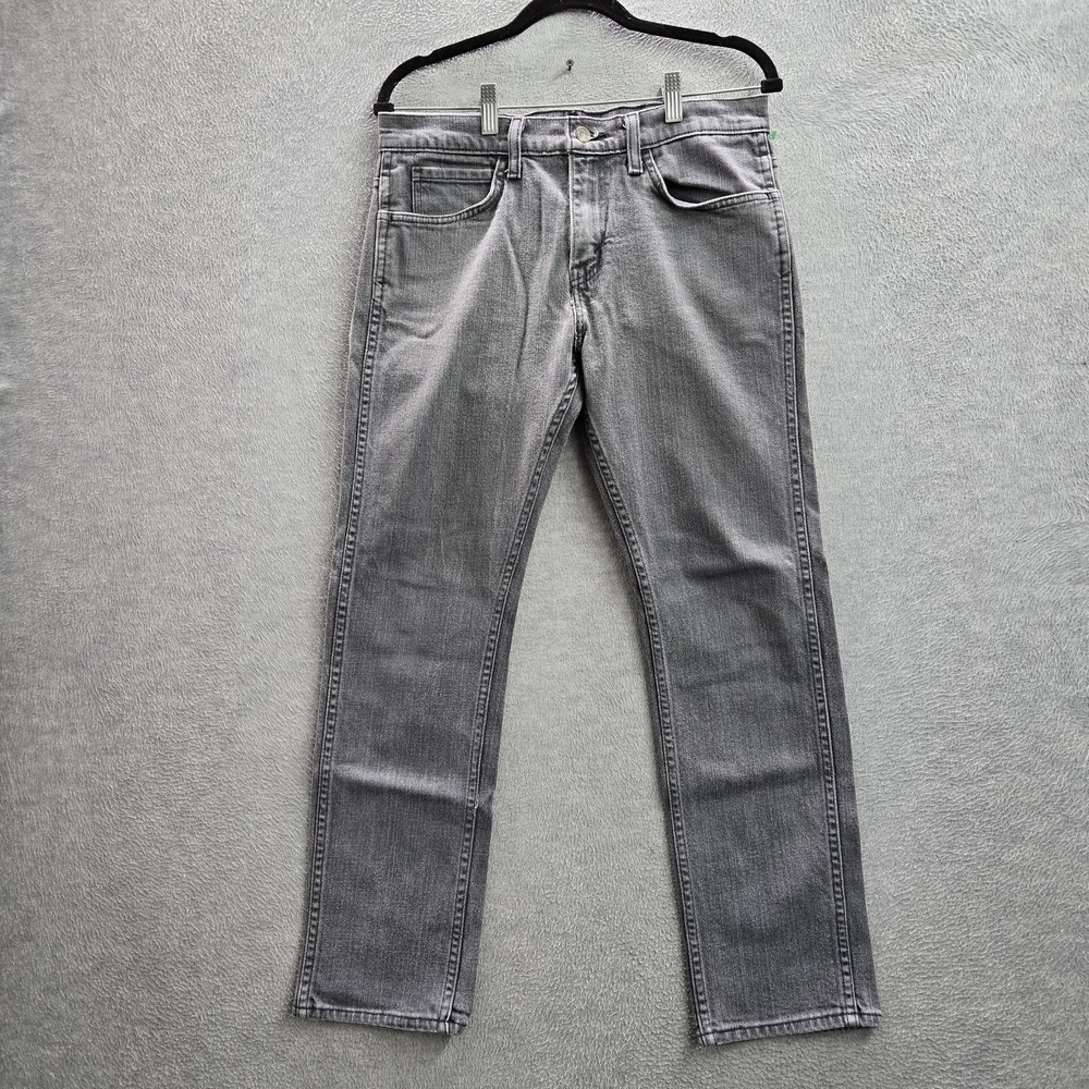 Levi's 513 Men Jeans 33X30 Gray Denim Slim Straight Button 27" Inseam Y2K